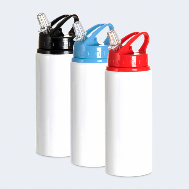 Botella de Aluminio con Tapa Bombilla de 600 ml - Imagen 2